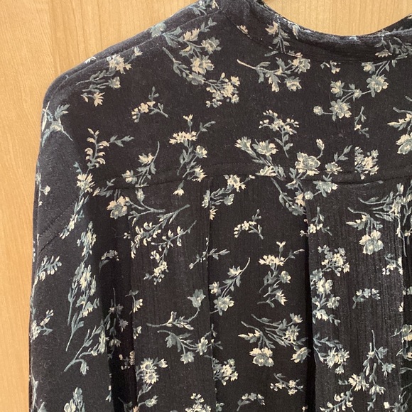 Denim & Supply Ralph Lauren Black floral dolman sleeve tunic top sz M - Picture 9 of 14